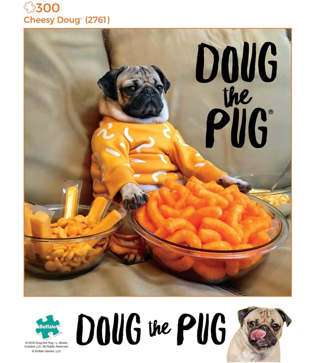 Doug the Pug - Rompecabezas de 300 Piezas Grandes, Buffalo Games