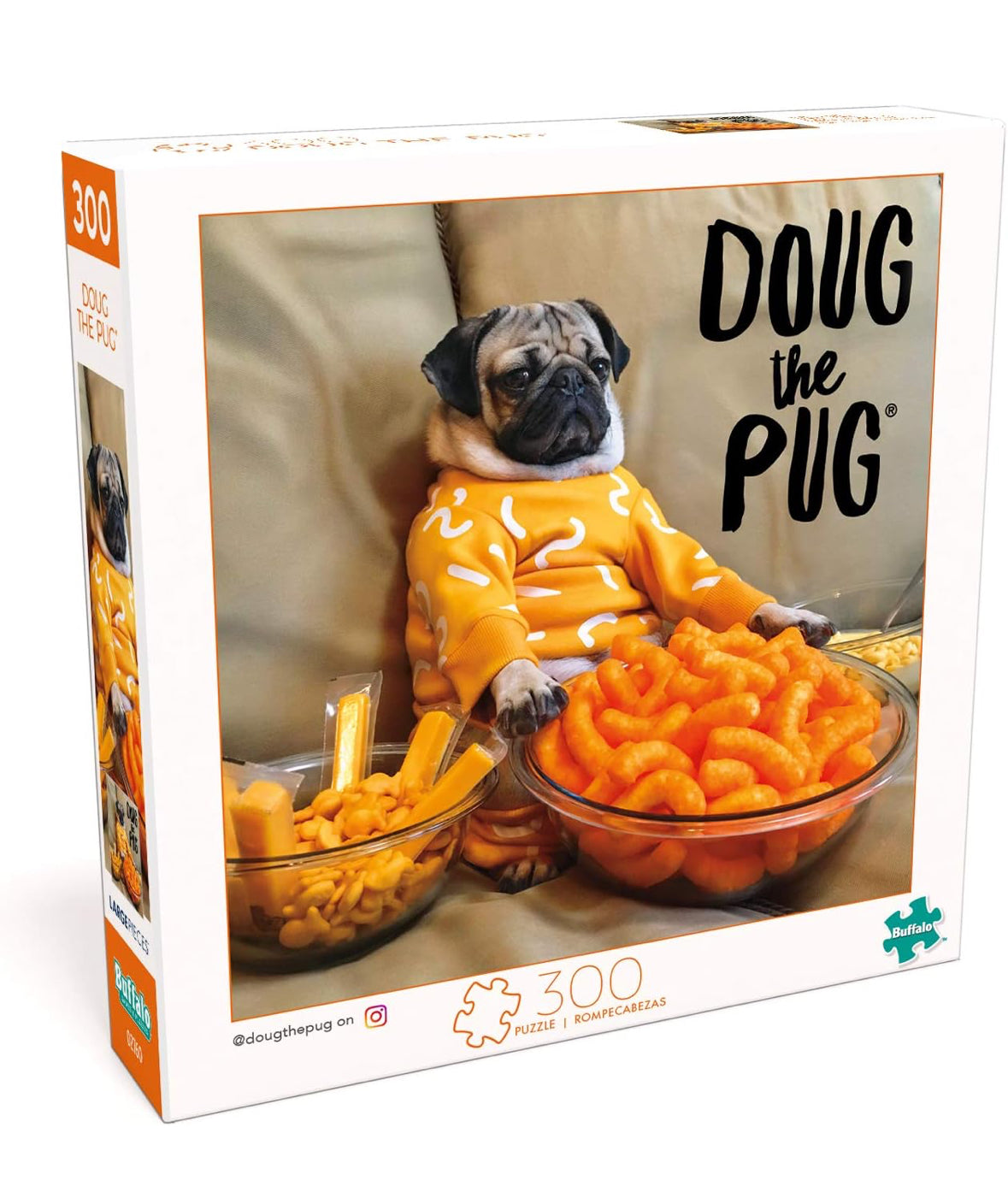 Doug the Pug - Rompecabezas de 300 Piezas Grandes, Buffalo Games