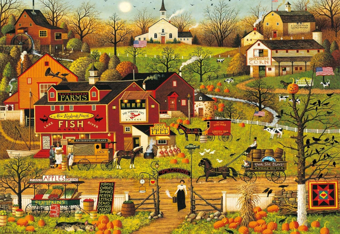 Charles Wysocki - Blackbirds Roost at Mill Creek: Rompecabezas de 300 piezas grandes- Buffalo Game