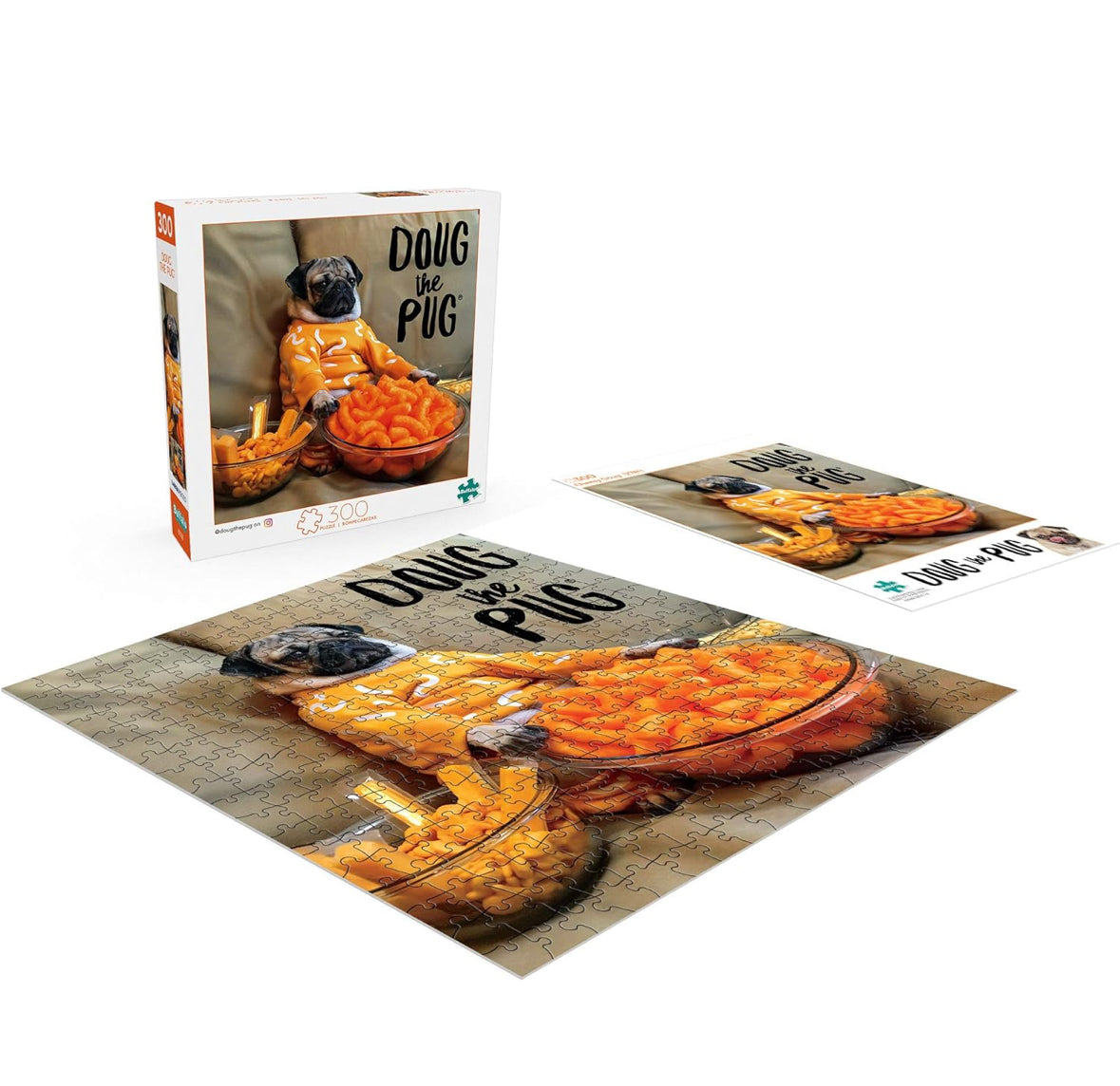 Doug the Pug - Rompecabezas de 300 Piezas Grandes, Buffalo Games