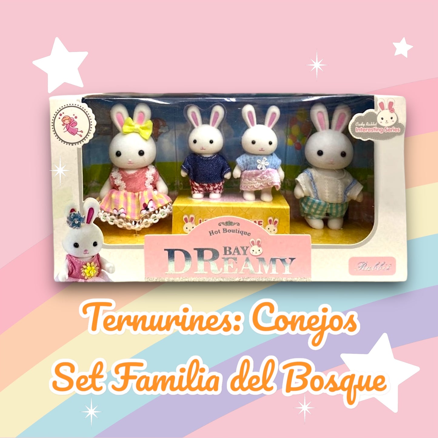 Familia de Ternurines, conejitos del bosque.