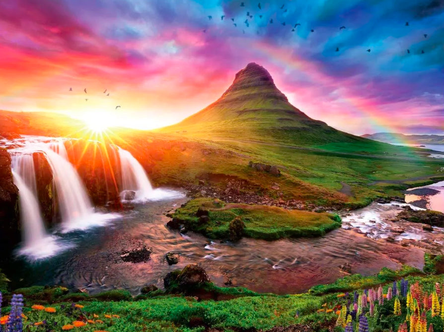 Iceland Sunset - Rompecabezas de 300 piezas grandes - Buffalo Game