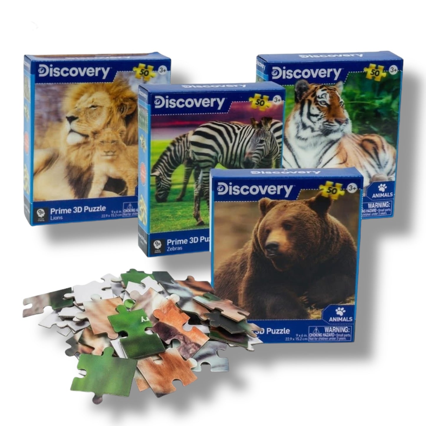 Colección de Rompecabezas Discovery 3D Animales Salvajes