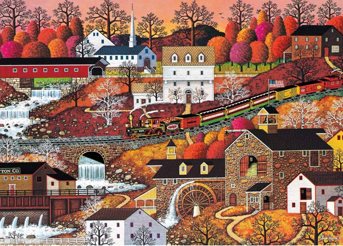 Charles Wysocki - Waterfall Valley - Rompecabezas de 300 piezas grandes - Buffalo Game