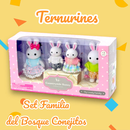 Familia de Ternurines, conejitos del bosque.